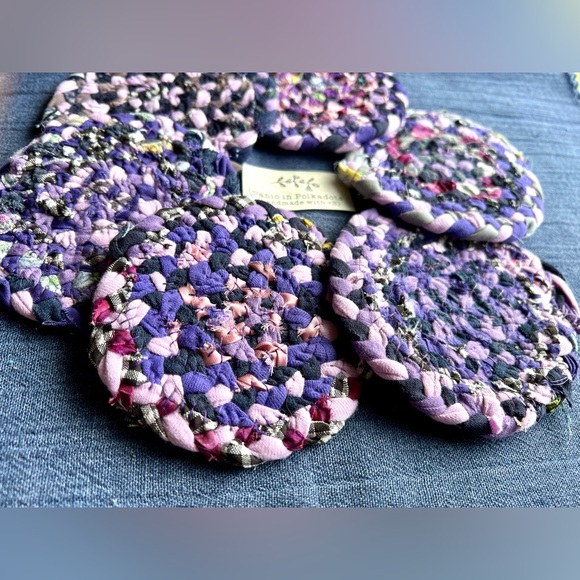 Set of Six Braided Coasters - Picture 3 of 13